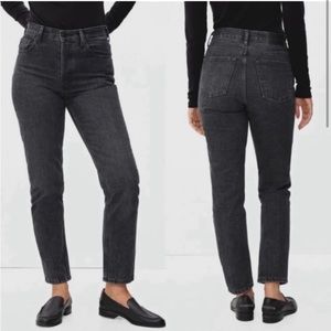 Everlane the cheeky crop ankle jean in sun wash black women size 27